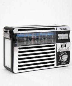Kemai MD – 516BT – S FM AM solárne rádio – strieborné