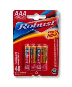 Robust alkalické batérie AAA LR03 1,5V 4ks